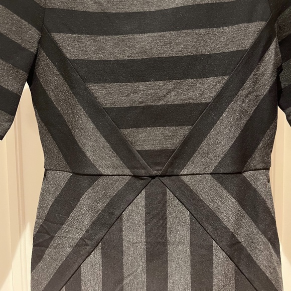 Anthropologie Maeve Black & Grey Geoplane Pencil Dress - Picture 5 of 13